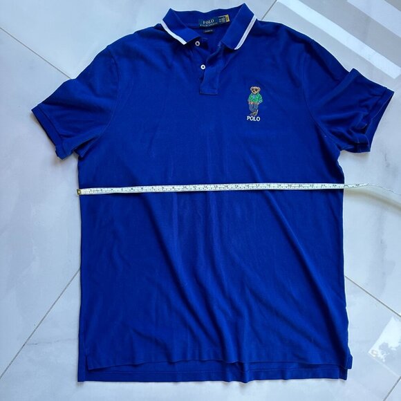 Ralph Lauren | Bear Polo Shirt | XXL | Classic Fit | Royal Blue | 100% Cotton - Picture 11 of 16